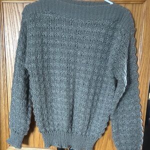 Charcoal Knit Women's Crew Neck Sweater